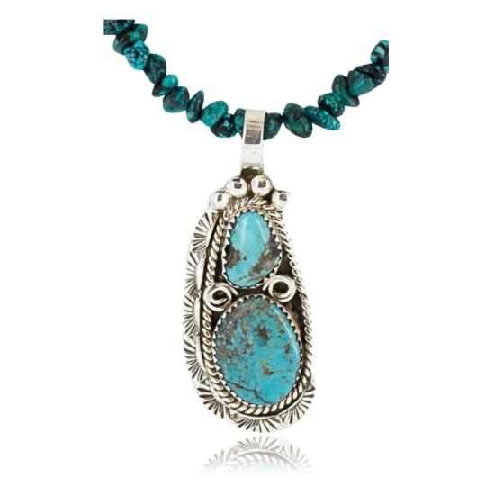 Handmade Certified Authentic Navajo .925 Sterling Silver Natural Turquoise Native American Necklace 390803903169 Handmade Certified Authentic Navajo .925 Sterling Silver Natural Turquoise Native American Necklace 390803903169