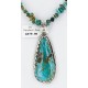 Handmade Certified Authentic Navajo .925 Sterling Silver Natural Turquoise Native American Necklace 390839389750