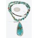 Handmade Certified Authentic Navajo .925 Sterling Silver Natural Turquoise Native American Necklace 390839389750
