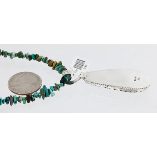 Handmade Certified Authentic Navajo .925 Sterling Silver Natural Turquoise Native American Necklace 390839389750