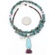 Handmade Certified Authentic Navajo .925 Sterling Silver Natural Turquoise Native American Necklace 390840283355