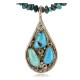 Handmade Certified Authentic Navajo .925 Sterling Silver Natural Turquoise Native American Necklace 390844252004