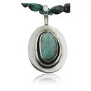 Handmade Navajo .925 Sterling Silver Natural Turquoise Native American Necklace & Pendant 370947071165