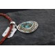 Handmade Certified Authentic Navajo .925 Sterling Silver Natural Turquoise Native American Necklace & Pendant 370962219419