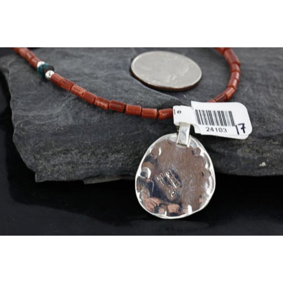 Handmade Certified Authentic Navajo .925 Sterling Silver Natural Turquoise Native American Necklace & Pendant 370962219419