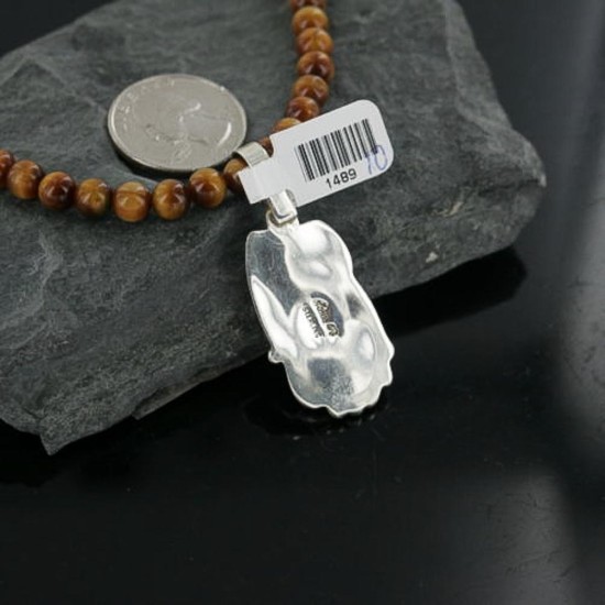 Handmade Certified Authentic Navajo .925 Sterling Silver Natural Turquoise Native American Necklace & Pendant 390669698816