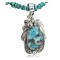 Handmade Certified Authentic Navajo .925 Sterling Silver Natural Turquoise Native American Necklace & Pendant 390669732625