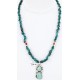Handmade Certified Authentic Navajo .925 Sterling Silver Natural Turquoise Native American Necklace & Pendant 390800560362