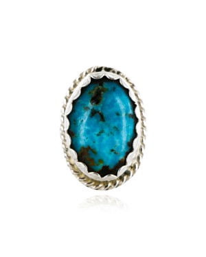 Handmade Certified Authentic Navajo .925 Sterling Silver Natural Turquoise Native American Ring  16934