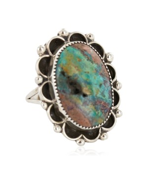 Handmade Certified Authentic Navajo .925 Sterling Silver Natural Turquoise Native American Ring 18259-1