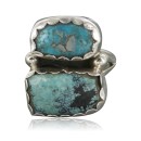 Handmade Navajo .925 Sterling Silver Natural Turquoise Native American Ring 370914017978