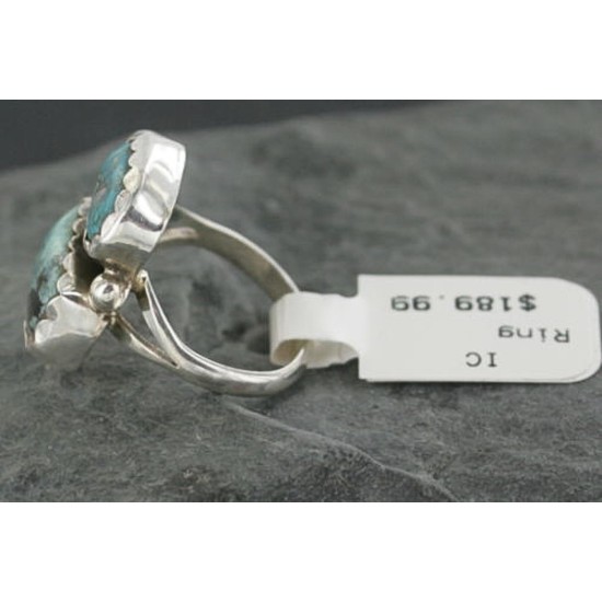 Handmade Certified Authentic Navajo .925 Sterling Silver Natural Turquoise Native American Ring  370914017978