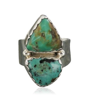 Handmade Certified Authentic Navajo .925 Sterling Silver Natural Turquoise Native American Ring  370916895175