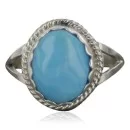 Handmade Navajo .925 Sterling Silver Natural Turquoise Native American Ring 370955181756