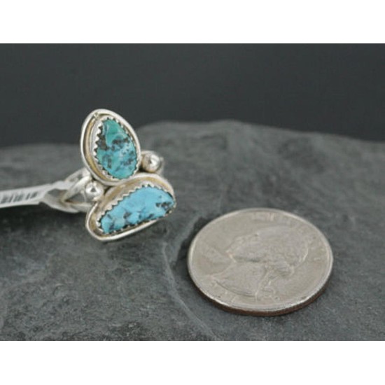 Handmade Certified Authentic Navajo .925 Sterling Silver Natural Turquoise Native American Ring  370957129296