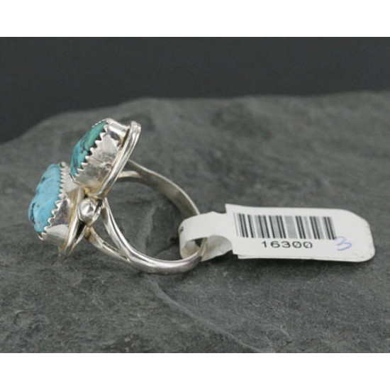 Handmade Certified Authentic Navajo .925 Sterling Silver Natural Turquoise Native American Ring  370957129296