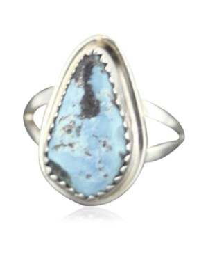 Handmade Certified Authentic Navajo .925 Sterling Silver Natural Turquoise Native American Ring  370957249371