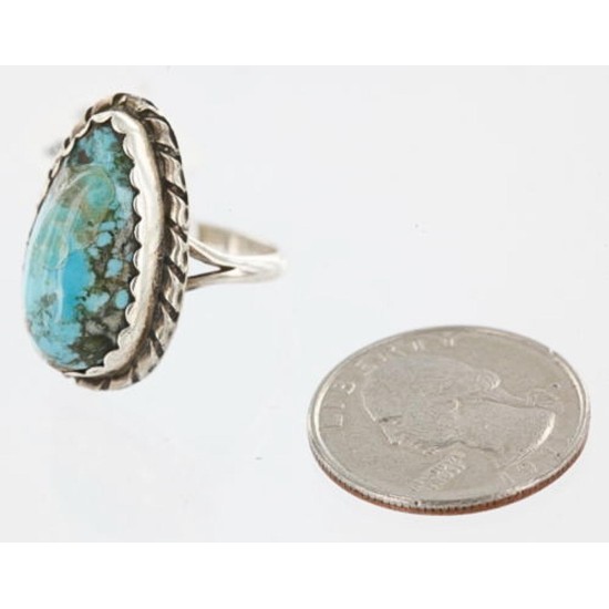 Handmade Certified Authentic Navajo .925 Sterling Silver Natural Turquoise Native American Ring 370986509211 Handmade Certified Authentic Navajo .925 Sterling Silver Natural Turquoise Native American Ring 370986509211