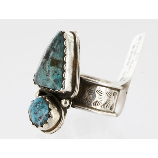 Handmade Certified Authentic Navajo .925 Sterling Silver Natural Turquoise Native American Ring  371007304403