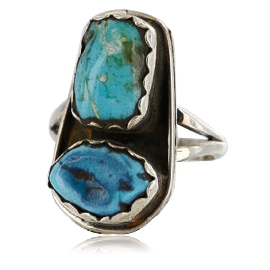 Handmade Certified Authentic Navajo .925 Sterling Silver Natural Turquoise Native American Ring  371008802222