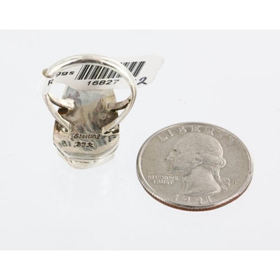 Handmade Certified Authentic Navajo .925 Sterling Silver Natural Turquoise Native American Ring  371008802222