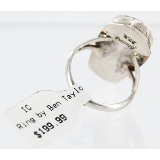Handmade Certified Authentic Navajo .925 Sterling Silver Natural Turquoise Native American Ring  371008802222