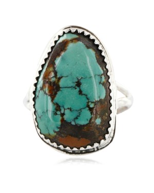 Handmade Certified Authentic Navajo .925 Sterling Silver Natural Turquoise Native American Ring  371011525586