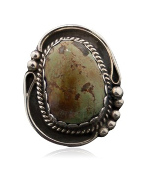 Handmade Certified Authentic Navajo .925 Sterling Silver Natural Turquoise Native American Ring  390676453037