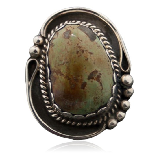 Handmade Certified Authentic Navajo .925 Sterling Silver Natural Turquoise Native American Ring  390676453037