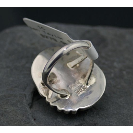 Handmade Certified Authentic Navajo .925 Sterling Silver Natural Turquoise Native American Ring  390676453037