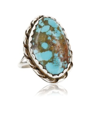 Handmade Certified Authentic Navajo .925 Sterling Silver Natural Turquoise Native American Ring  390750445652
