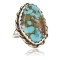 Handmade Certified Authentic Navajo .925 Sterling Silver Natural Turquoise Native American Ring  390750445652