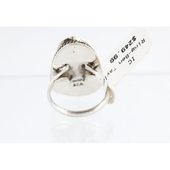 Handmade Certified Authentic Navajo .925 Sterling Silver Natural Turquoise Native American Ring  390774624044