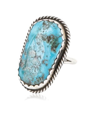 Handmade Certified Authentic Navajo .925 Sterling Silver Natural Turquoise Native American Ring  390786354436