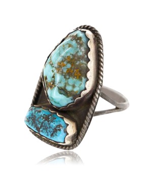 Handmade Certified Authentic Navajo .925 Sterling Silver Natural Turquoise Native American Ring  390803833082