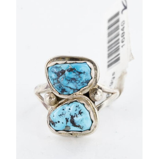 Handmade Certified Authentic Navajo .925 Sterling Silver Natural Turquoise Native American Ring  390844158382