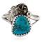 Handmade Certified Authentic Navajo .925 Sterling Silver Natural Turquoise Native American Ring 5 1/4 26204-3