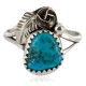 Handmade Certified Authentic Navajo .925 Sterling Silver Natural Turquoise Native American Ring 5 1/4 26204-3