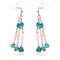Handmade Certified Authentic Navajo .925 Sterling Silver Natural Turquoise Spiny Oyster Native American Dangle Earrings 18201