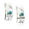 Handmade Certified Authentic Navajo .925 Sterling Silver Natural Turquoise Stud Native American Earrings 18093