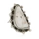 Handmade Certified Authentic Navajo Silver White Buffalo Native American Ring 17023-20