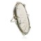 Handmade Certified Authentic Navajo .925 Sterling Silver Natural White Buffalo Native American Ring  17023-3