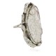 Handmade Certified Authentic Navajo Silver White Buffalo Native American Ring 18241