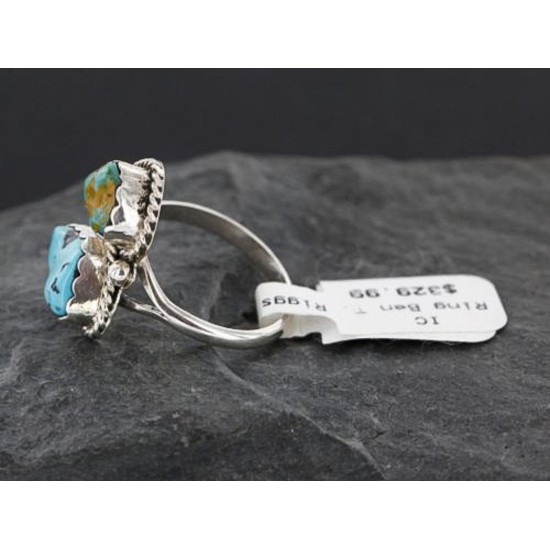 Handmade Certified Authentic Navajo .925 Sterling Silver NaturalONE Mountain Turquoise Native American Ring  370976764122