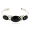 HANDMADE Certified Authentic Navajo .925 Sterling Silver Pure BLACK ONYX Braclete Native American Bracelet 371105153797