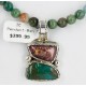 HANDMADE Certified Authentic Navajo .925 Sterling Silver PURPLE Spiny and Turquoise Native American Necklace 371102813002