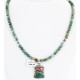 HANDMADE Certified Authentic Navajo .925 Sterling Silver PURPLE Spiny and Turquoise Native American Necklace 371102813002
