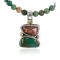 HANDMADE Certified Authentic Navajo .925 Sterling Silver PURPLE Spiny and Turquoise Native American Necklace 371102813002