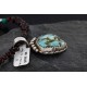 Handmade Certified Authentic Navajo .925 Sterling Silver Rough Turquoise Native American Necklace 390747411013