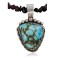 Handmade Certified Authentic Navajo .925 Sterling Silver Rough Turquoise Native American Necklace 390747411013
